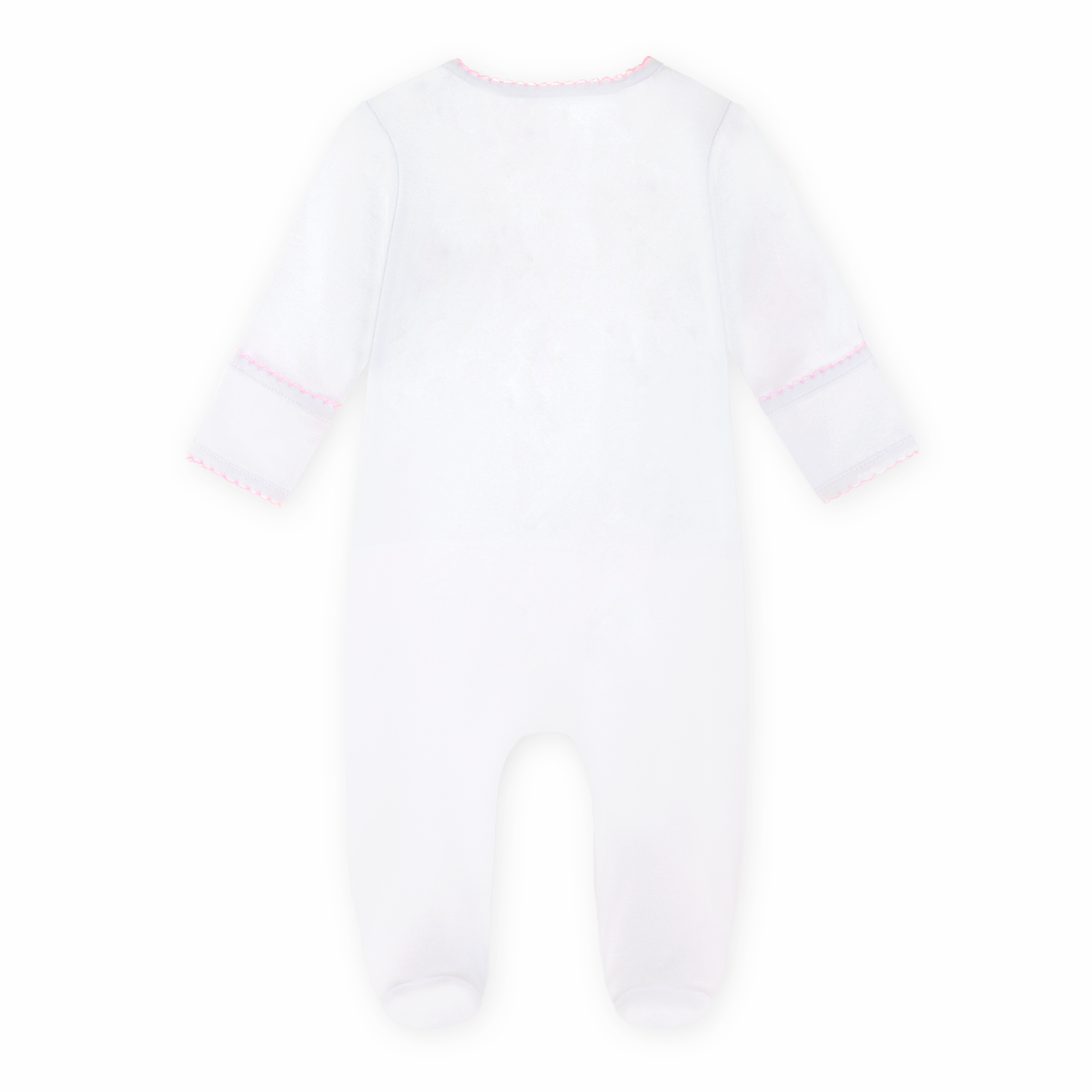 Noah's Ark Hand-Embroidered Footie - Pink