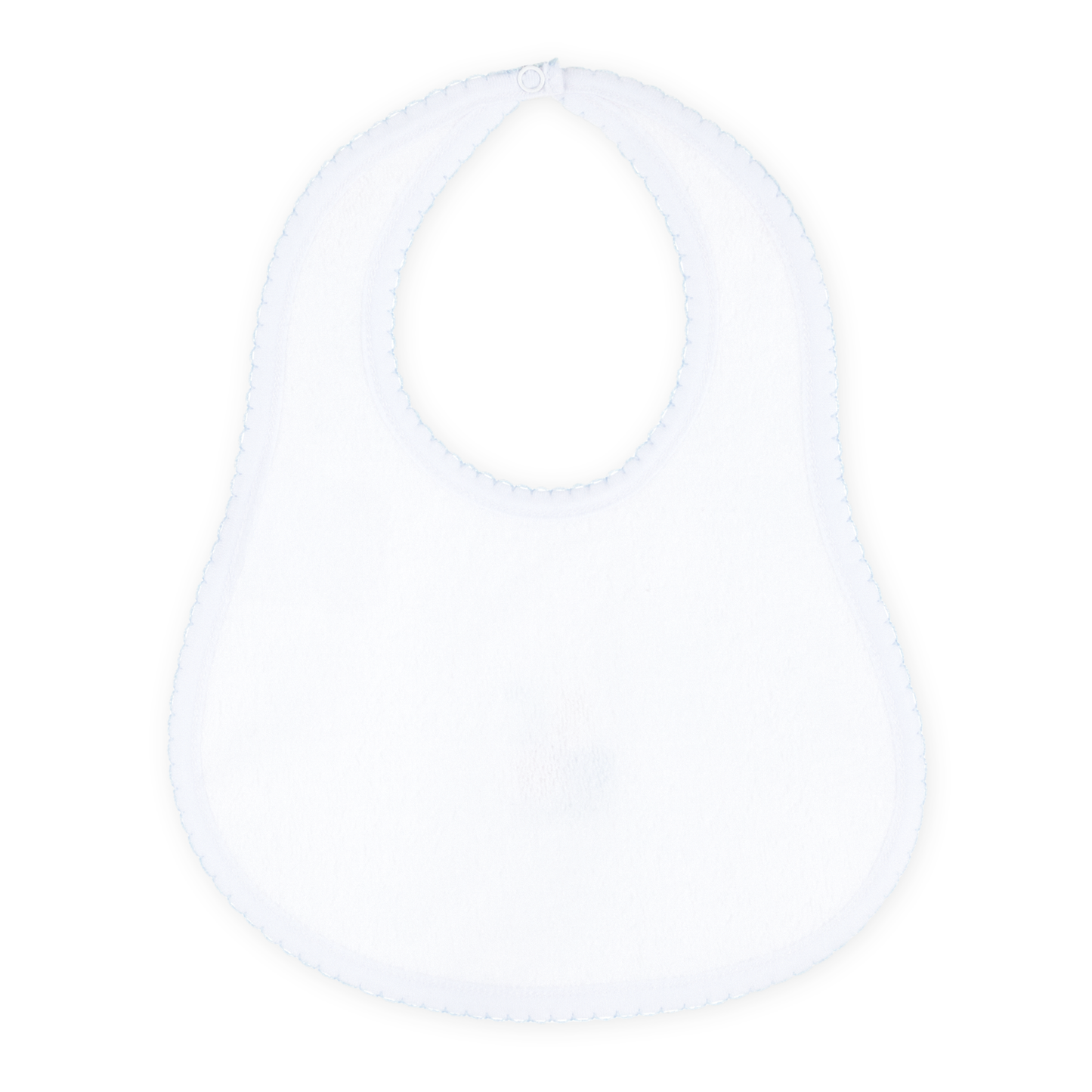 Noah's Ark Hand-Embroidered Bib - Light Blue