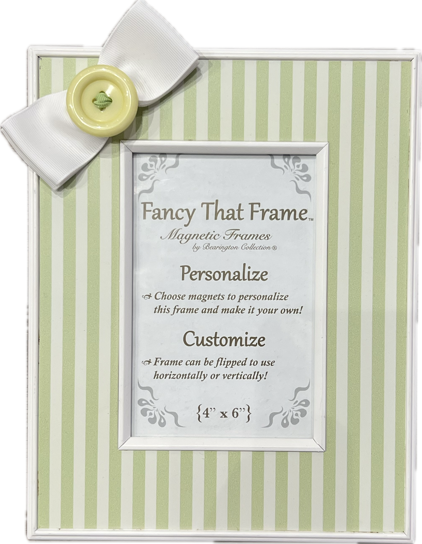 Magnetic Green Stripe Picture Frame