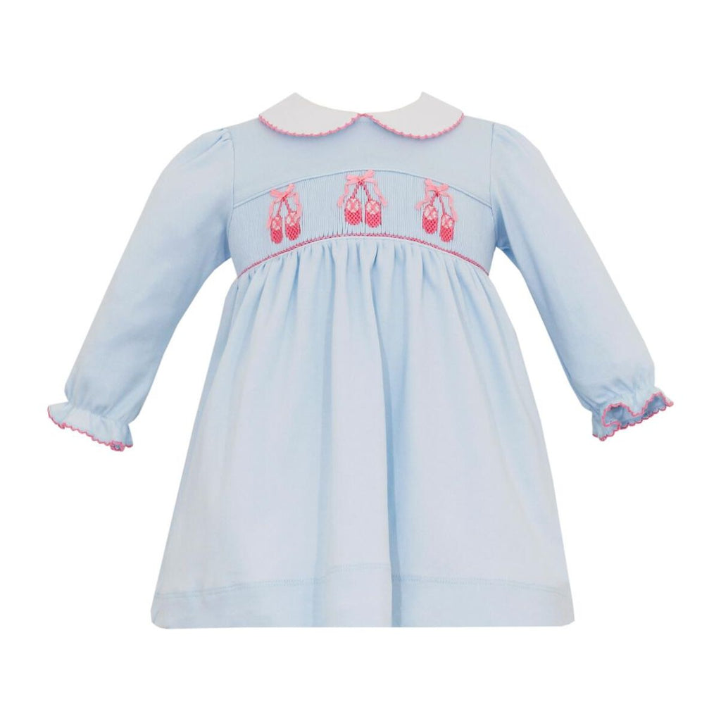 Petit Bebe - Smocked Ballet Slipper Knit Dress