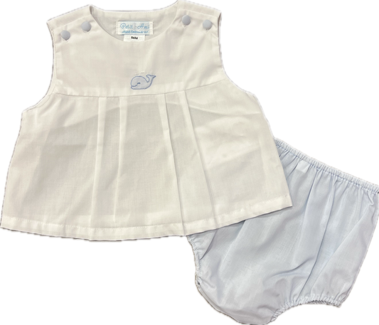 Petit Ami Whale Boys Diaper Set