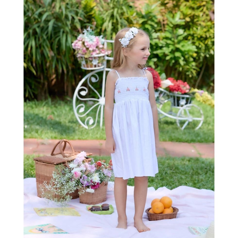 Evelyn Strap Dress White