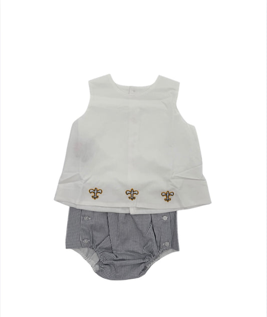 Fleur De Lis Diaper Set