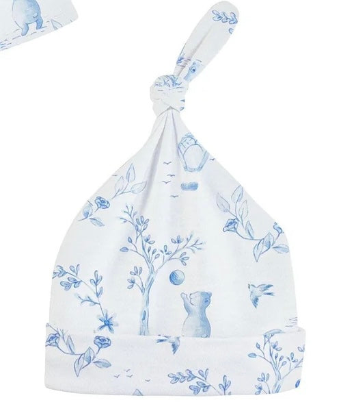 Baby Club Chic Toile de Jouy Blue  Knot Hat