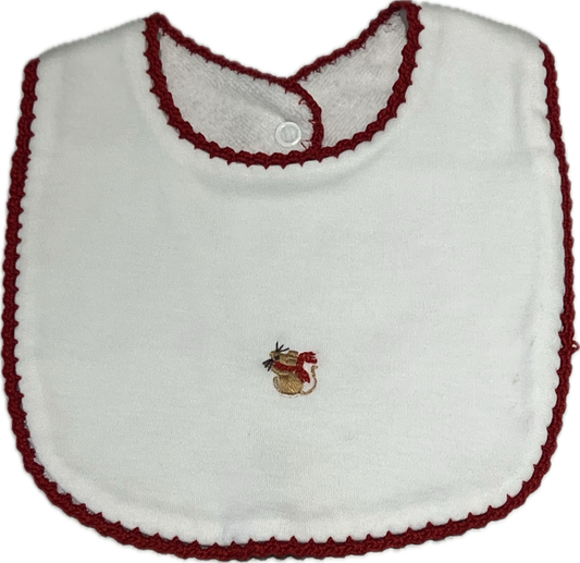 Baby Club Chic Christmas Mouse Bib