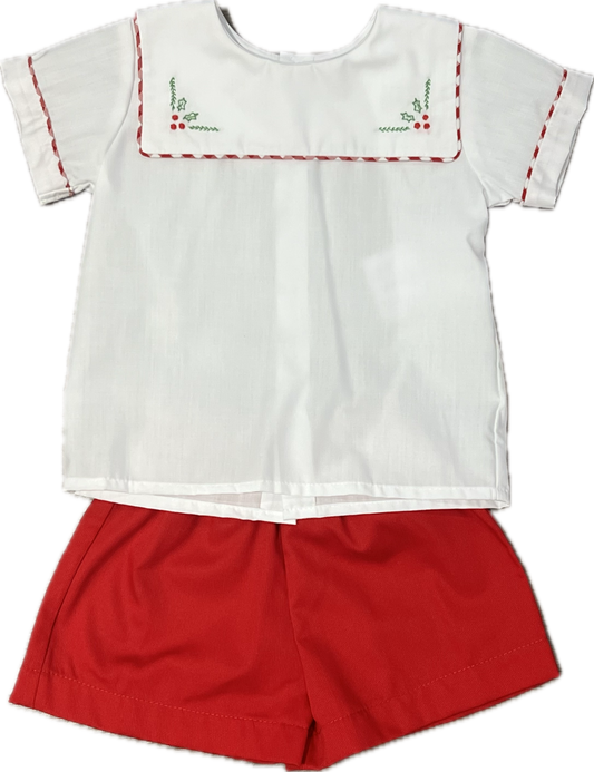 Lulu Bebe Hollies Embroidery Drew Short Set