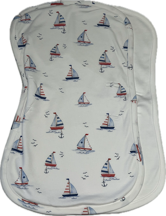 Baby Club Chic Sailing Boats Burp Set
