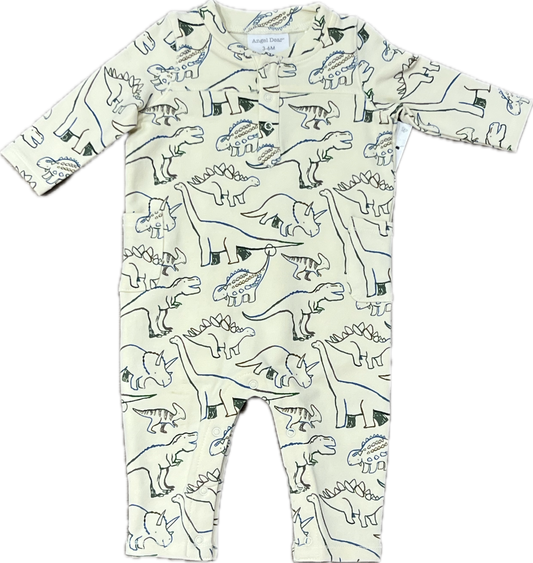 French Terry Artsy Dinos Uni Romper
