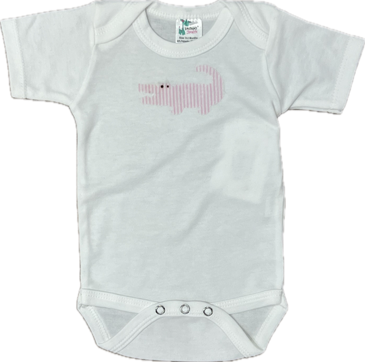 A for Avery Alligator Onesie