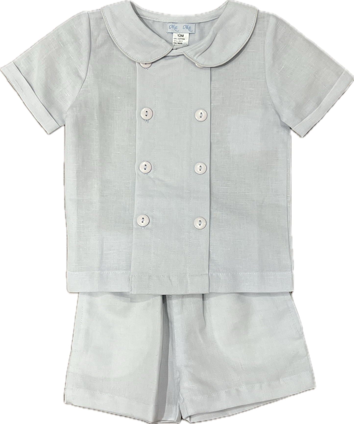 Meme Linen Boy Short Set