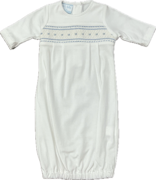 Petit Bebe Geometric Smock Boy Gown