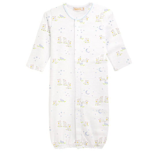 Baby Club Chic Baby Lambs Blue Gown Converter