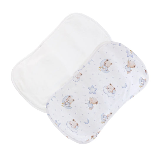 Baby Club Chic Sleep Tight Bear Blue Burp Set