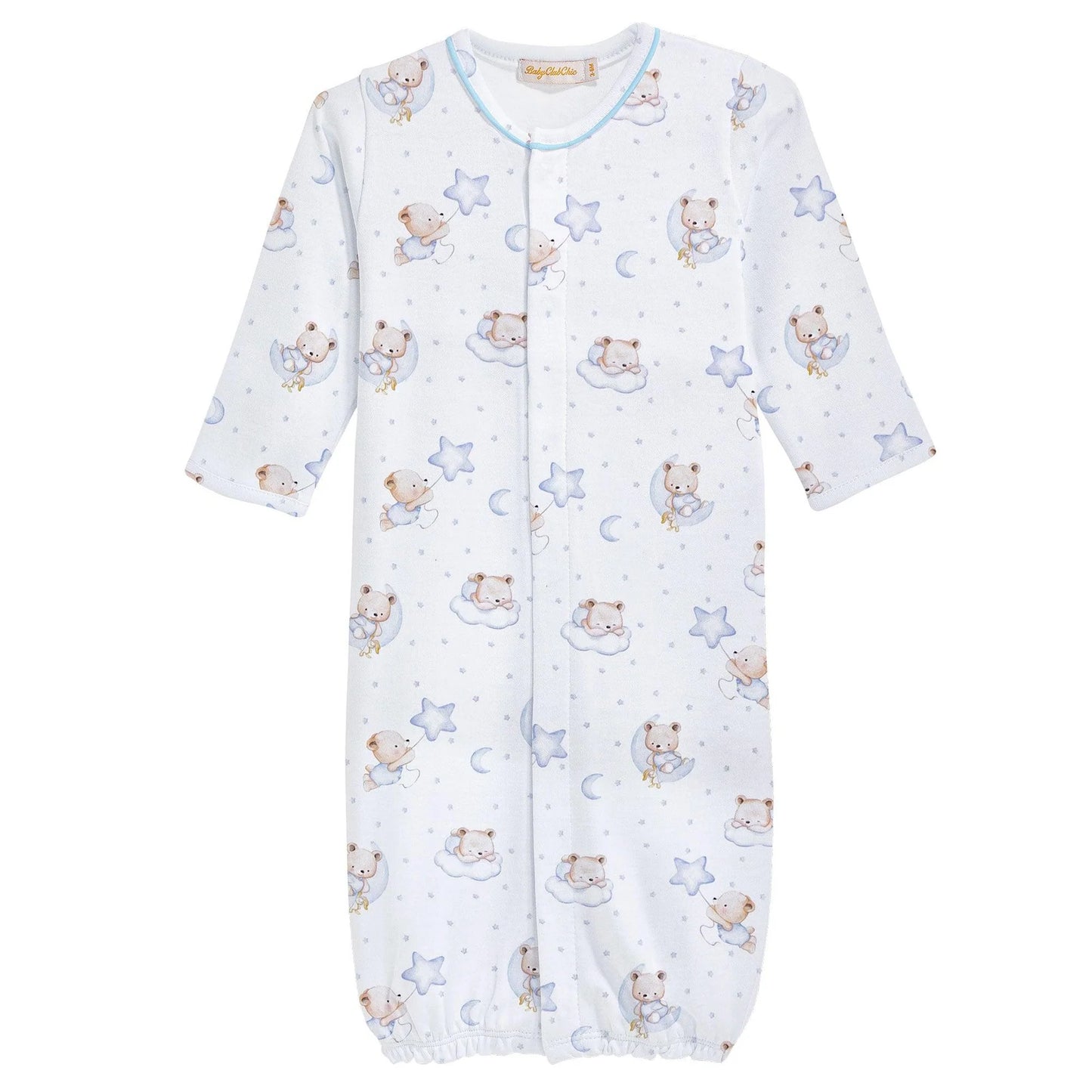 Baby Club Chic Sleep Tight Bear Blue Gown Converter
