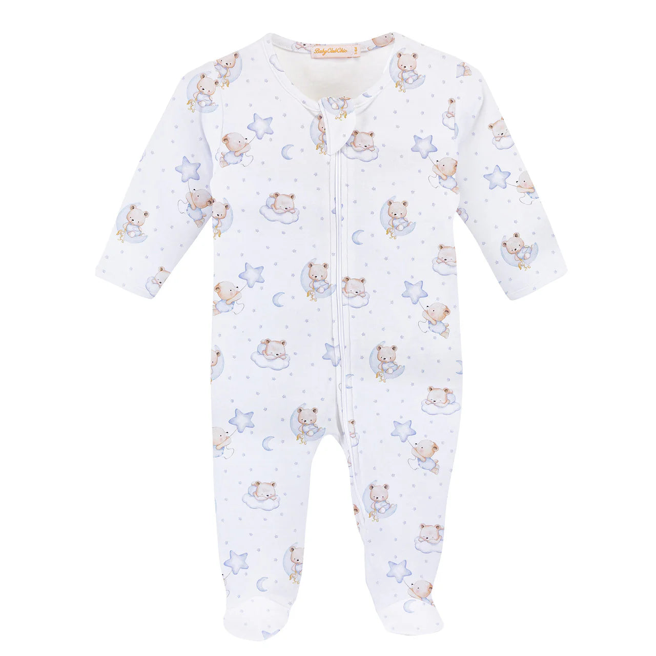Baby Club Chic Sleep Tight Bear Blue Footie