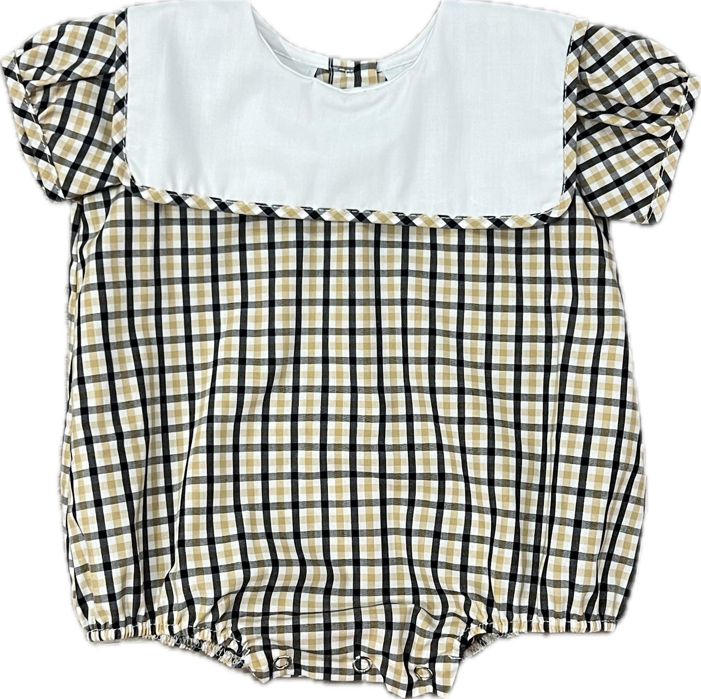 Lulu Bebe Girls Plaid Saints Bubble