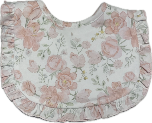 Baby Club Chic Pastel Floral Ruffle Bib