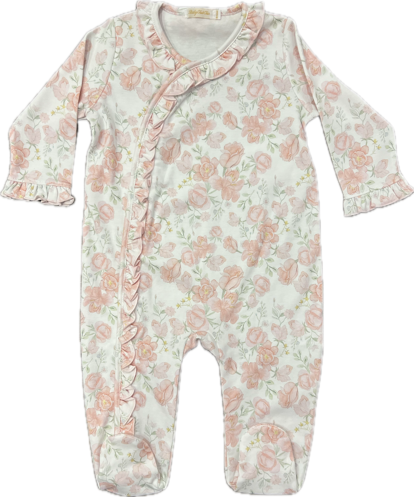 Baby Club Chic Pastel Floral Footie w/Ruffle