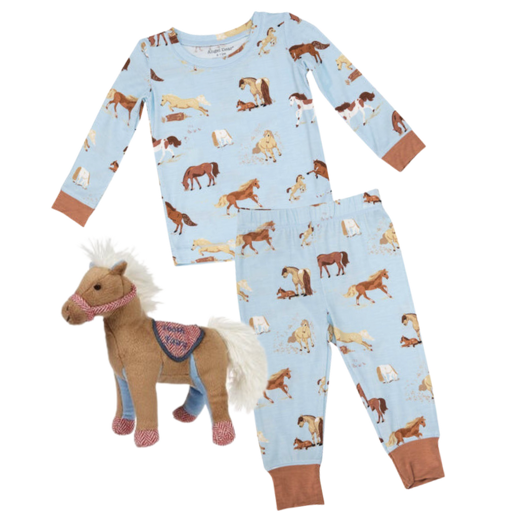 Angel Dear Horse Blue Lounge Wear Set