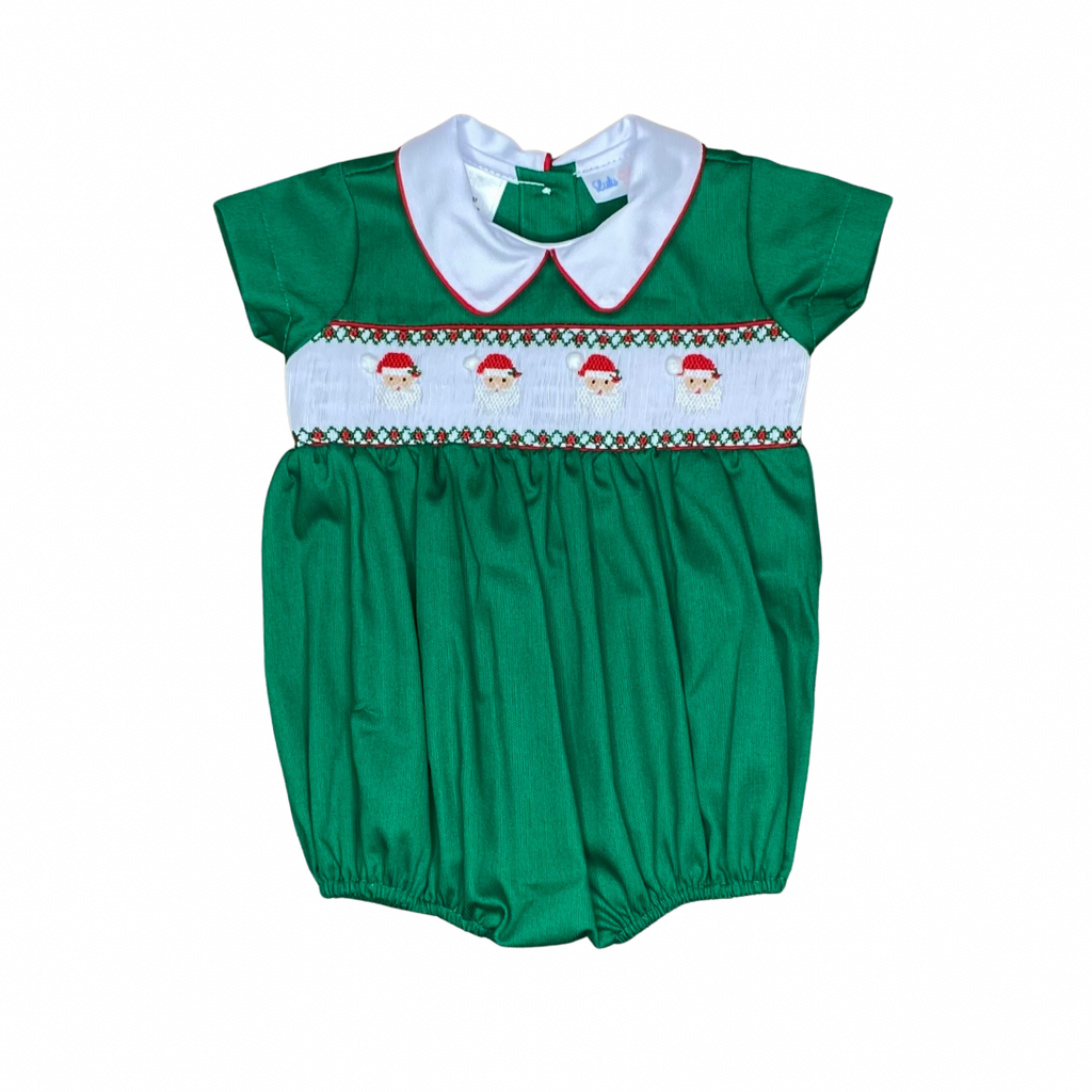 Lulu Bebe Santa Smocked Boy Bubble