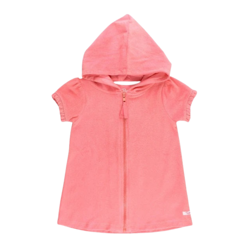 Ruffle Butts Pink Terry Zip Cover-up