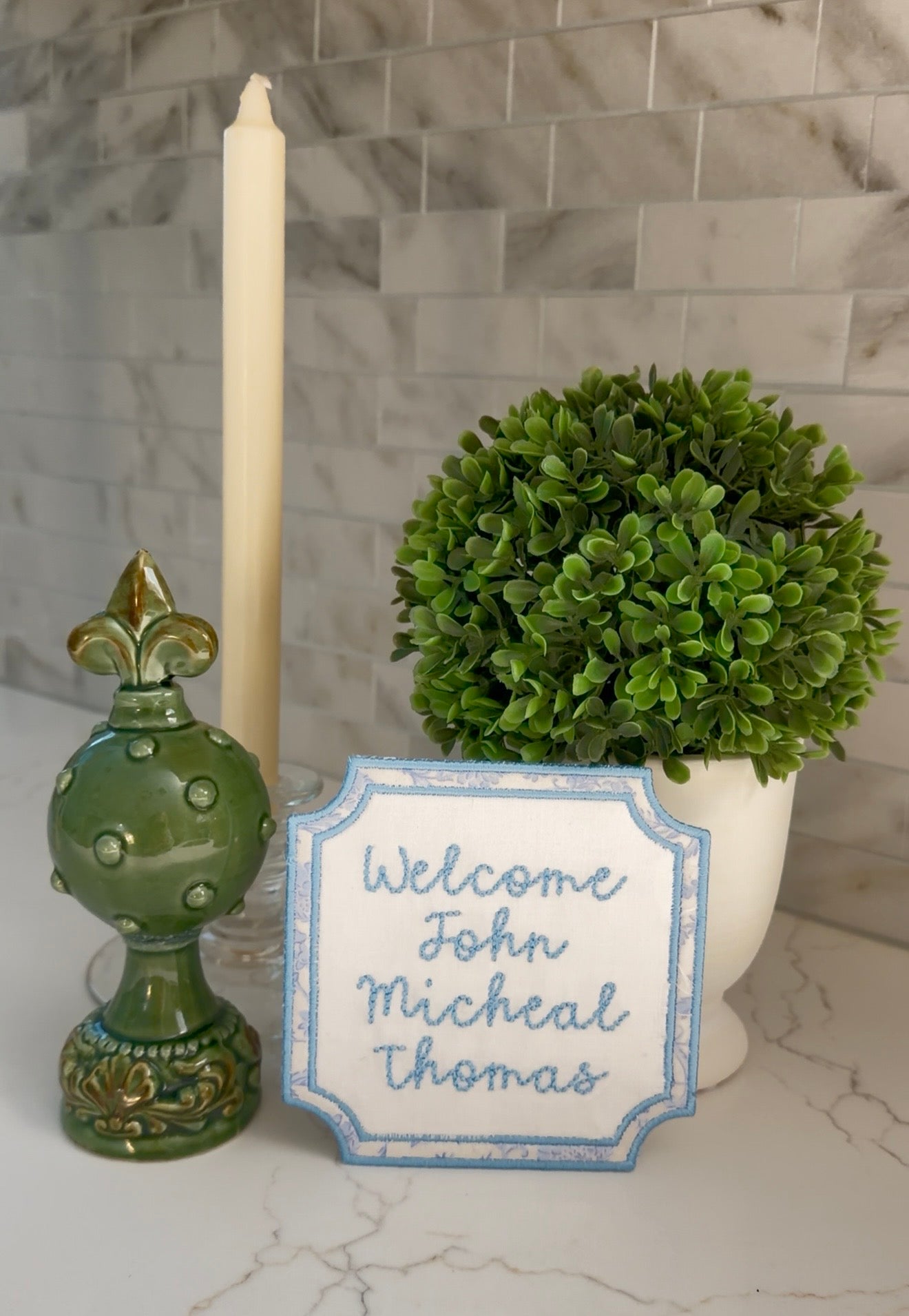 Custom Welcome Baby Sign- Boy
