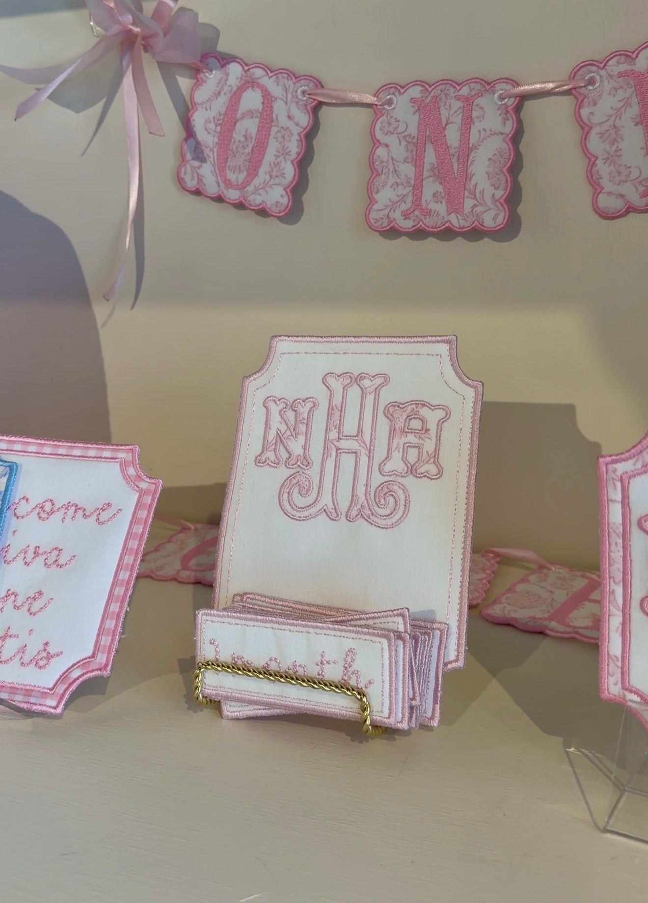 Custom Initial Monogrammed Milestone Card