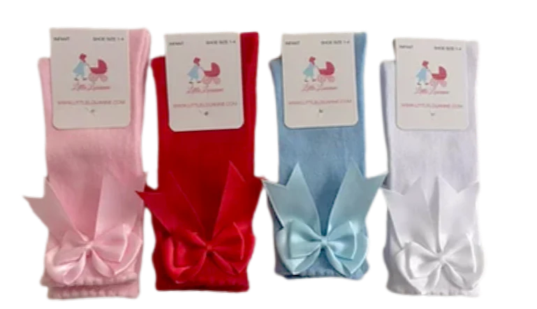Little Louanne Girl's Knee Socks With Bow