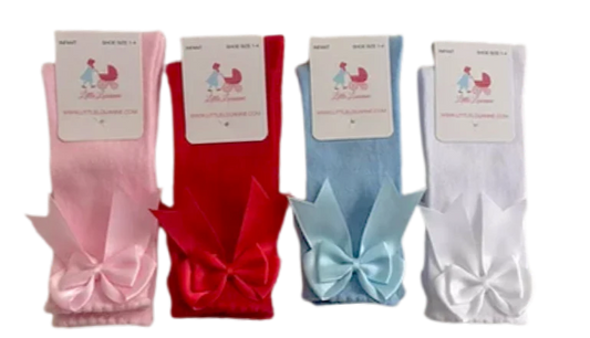 Little Louanne Girl's Knee Socks With Bow
