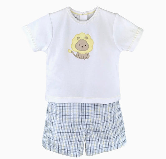 Lion Applique Shirt & Short Set
