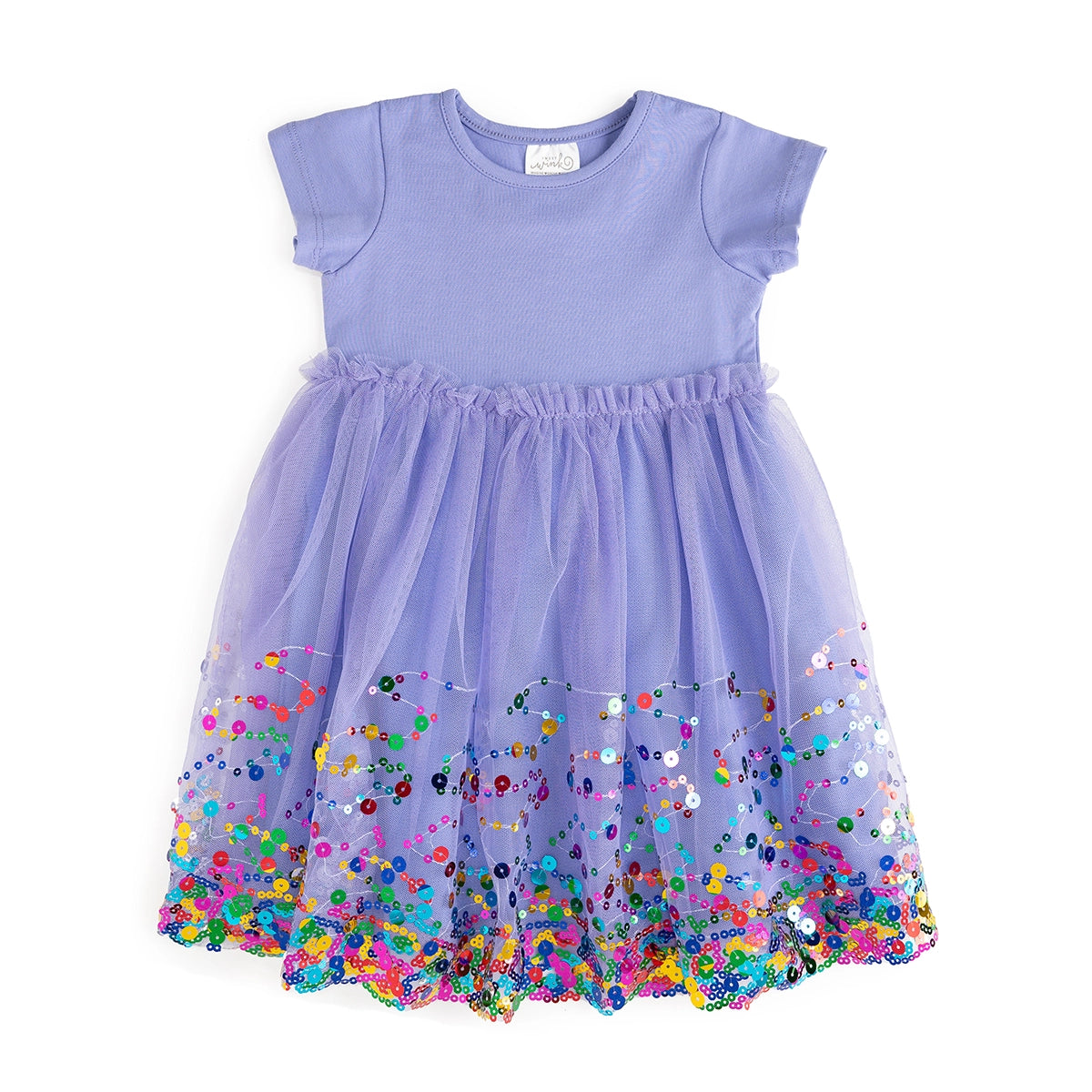 Sweet Wink - Lavender Confetti Short Sleeve Tutu Dress