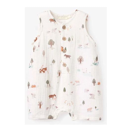 Elegant Baby Farm Shortall Print