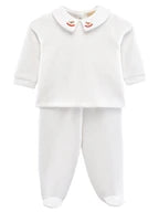 My First Christmas Pima Jacquard Top And Pant Set