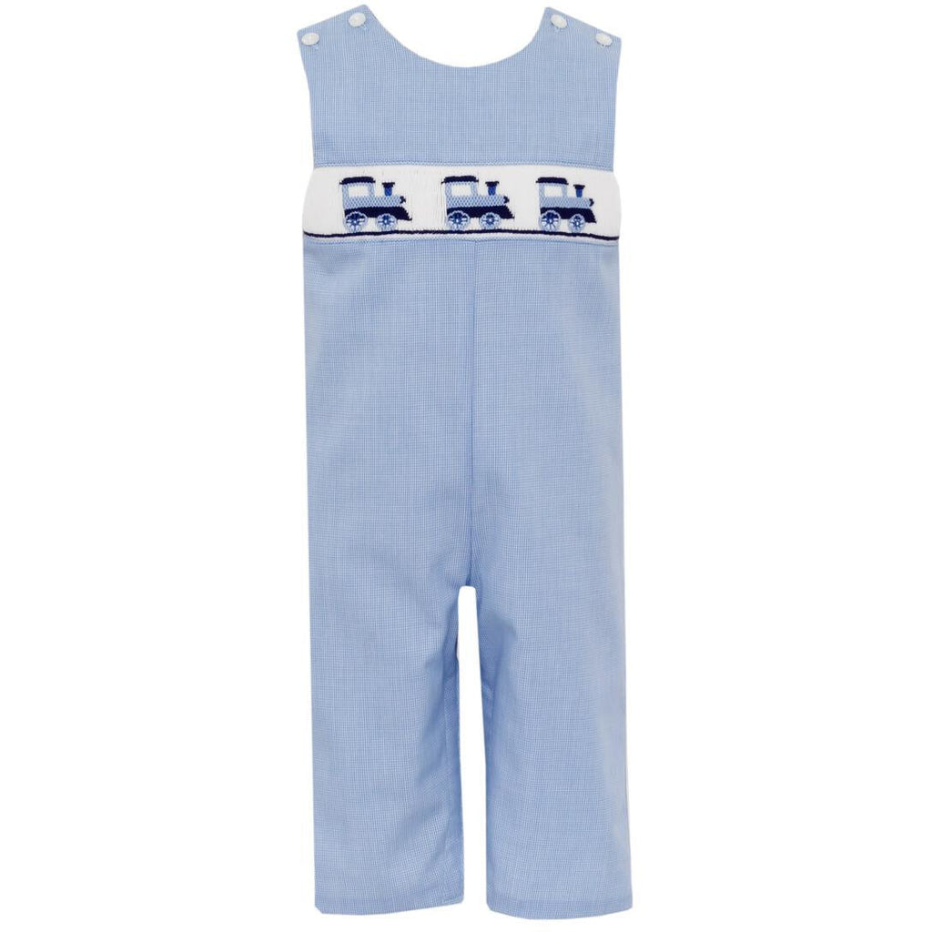 Petit Bebe - Train Engine Boys Smocked Long Jon Jon