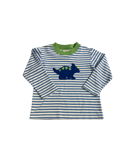 Dinosaur Applique Stripe Shirt