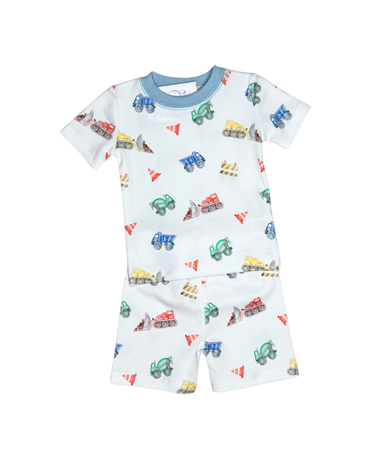 Construction Printed Short Kid Set