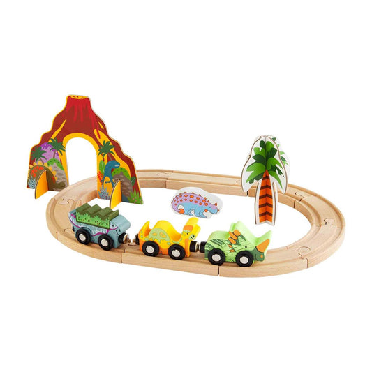Mud Pie - Wood Dinosaur Train Set