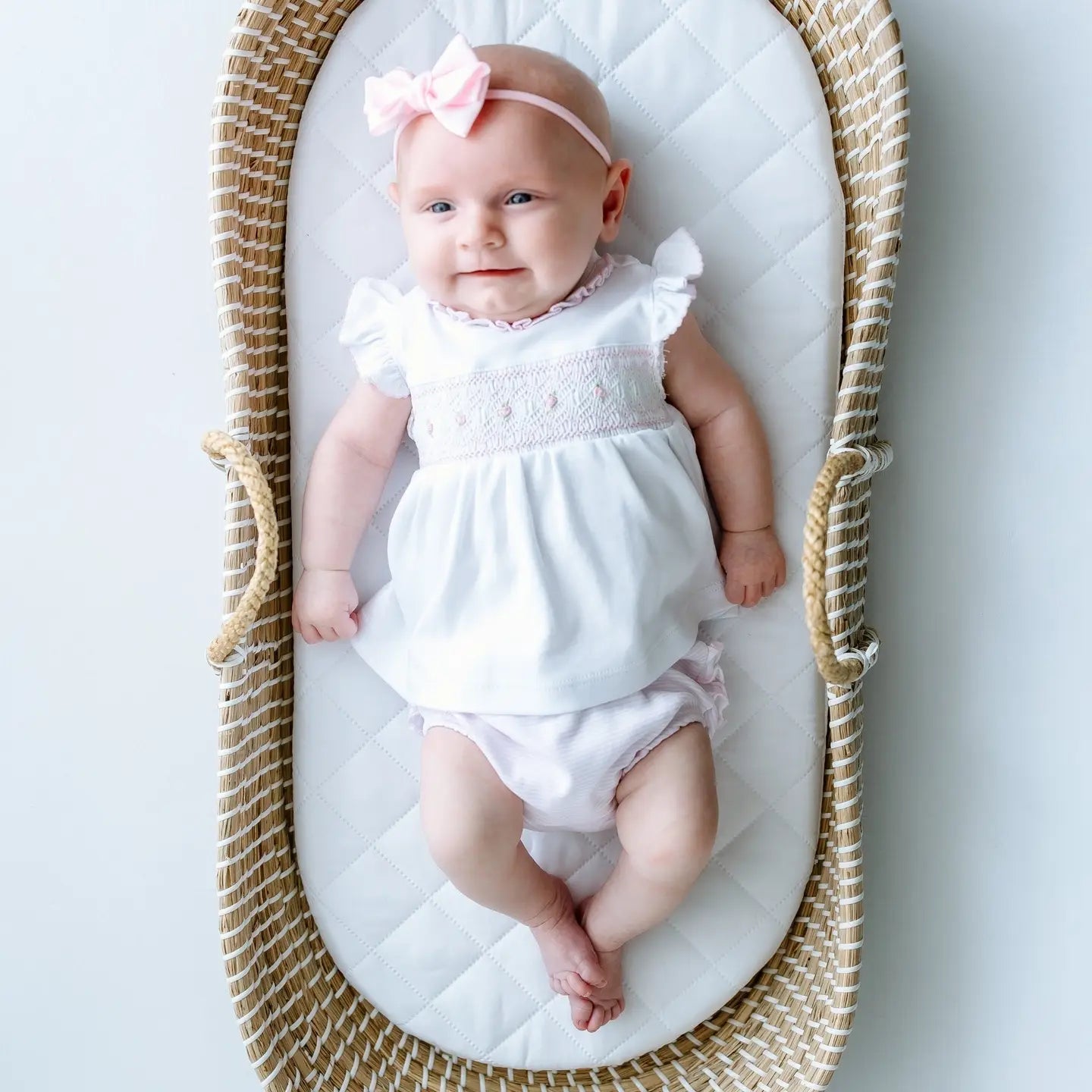Julia Smocked Ruffle Diaper Cover Set