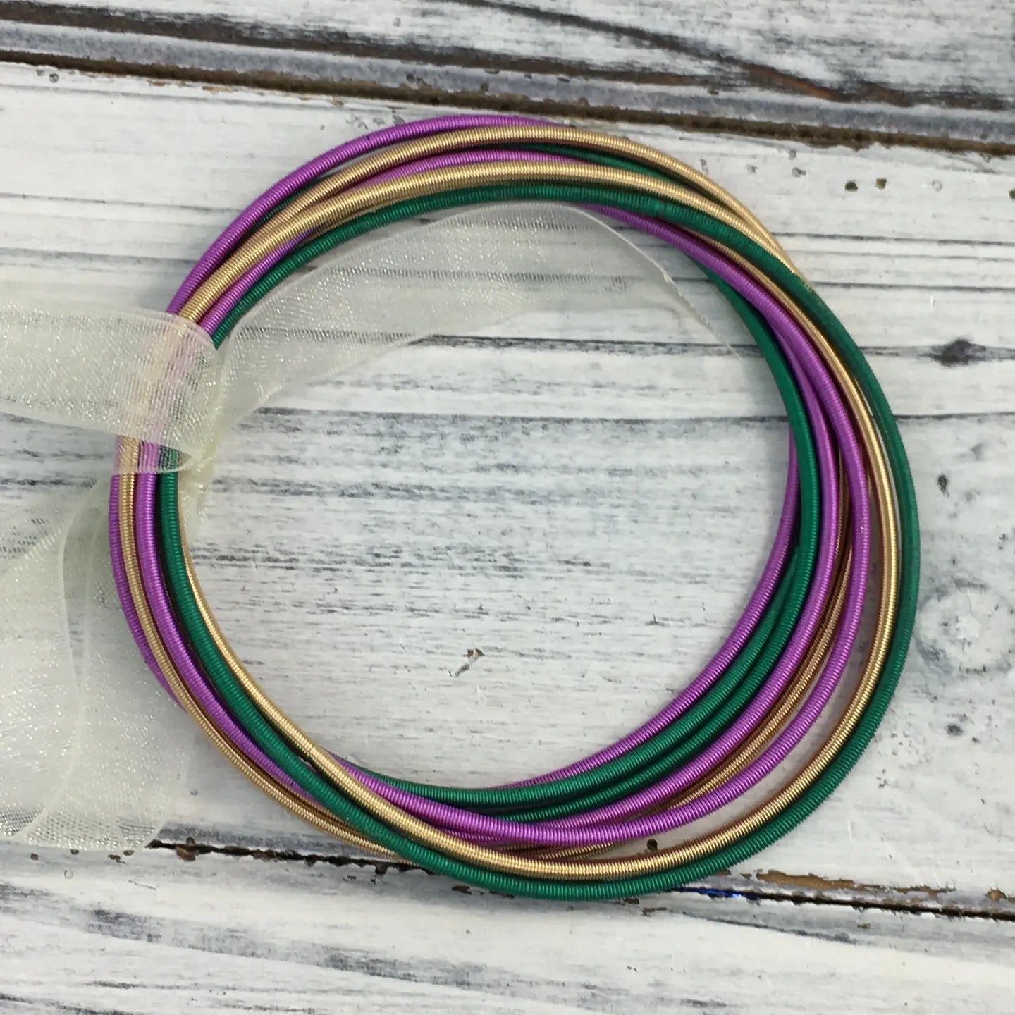 Mardi Gras Guitar String Bracelet