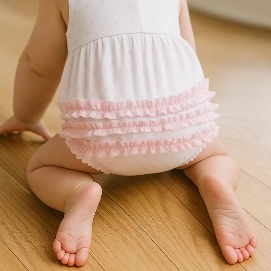 Gingham Dots Ruffle Bubble