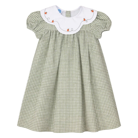 Charlotte Scallop Dress- Sage Pumpkins
