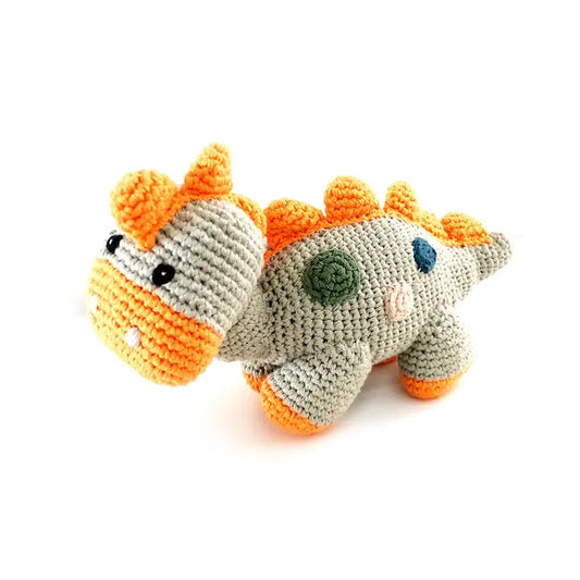 Handmade Stegosaurus Baby Rattle