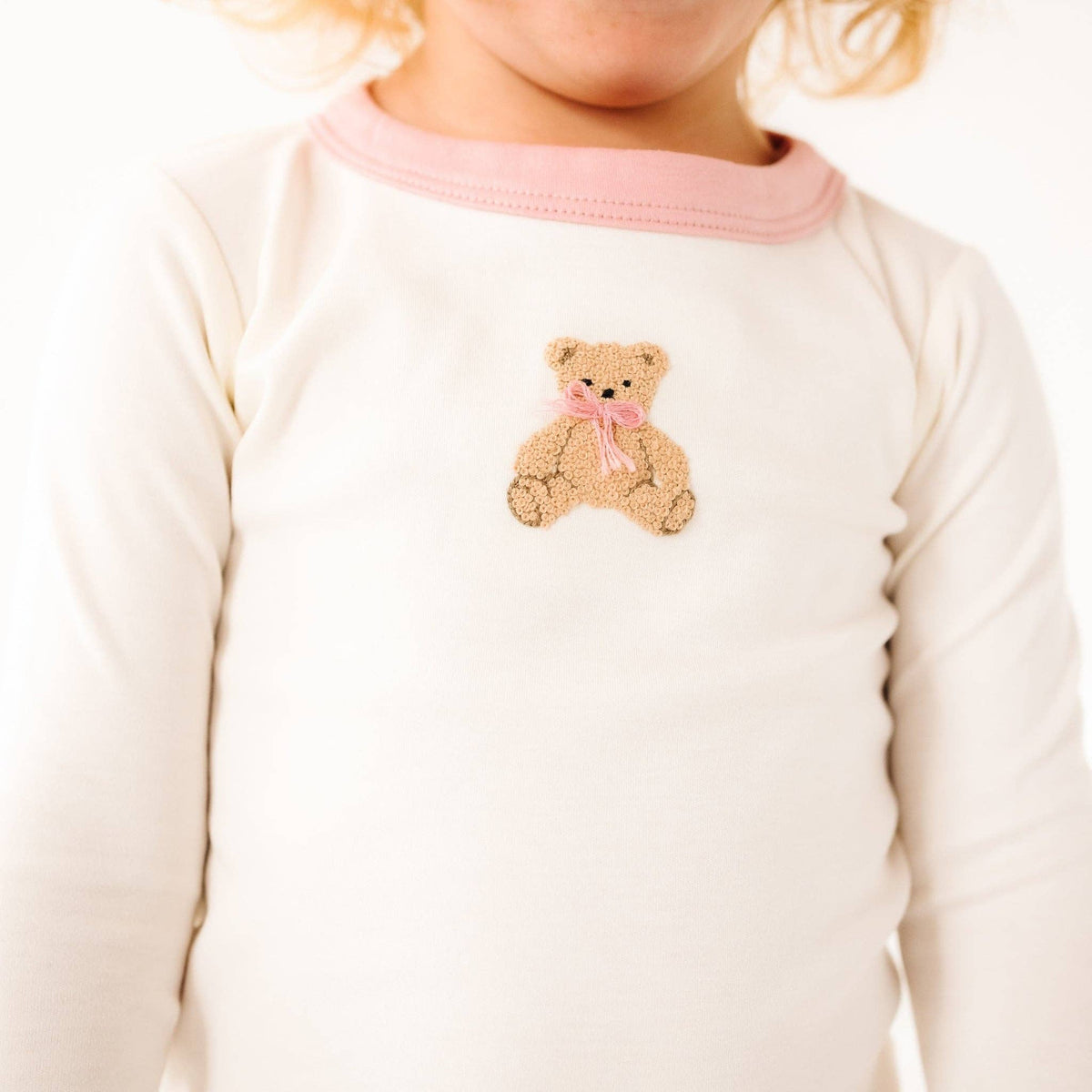 Bear Hugs Long Pajamas - Dusty Rose