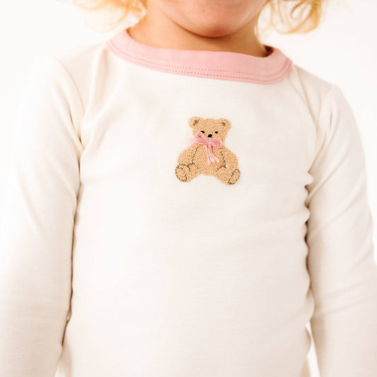 Bear Hugs Long Pajamas - Dusty Rose