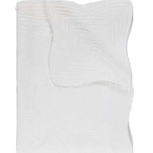 White Heirloom Quilt-Monogram Me Blanket