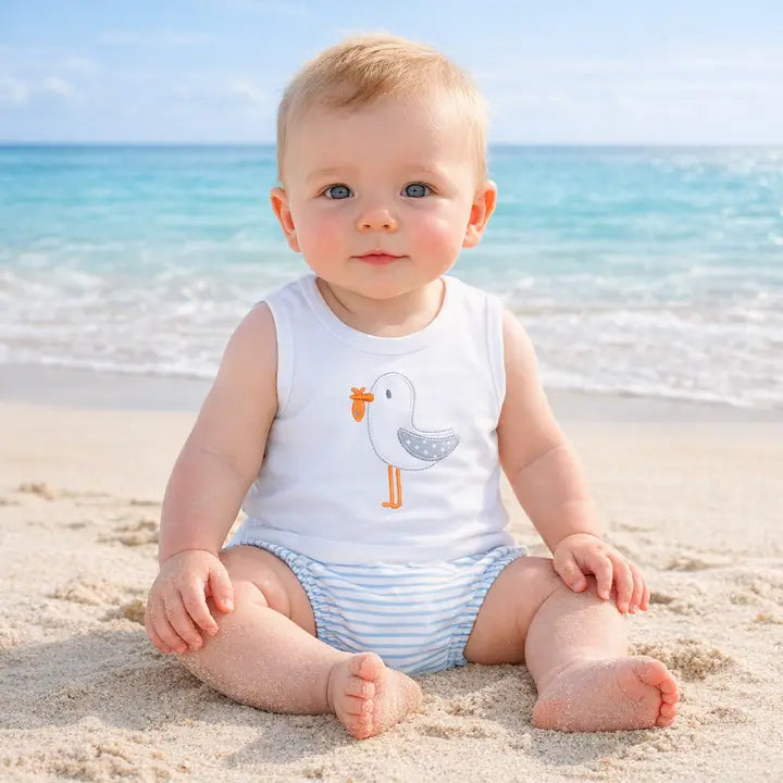 Seabird Applique Diaper Cover Set