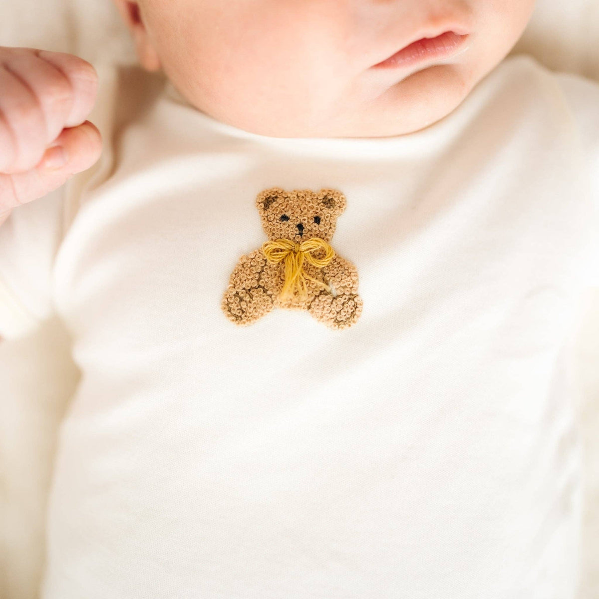 Bear Hugs Diaper Cover Set - Ivory
