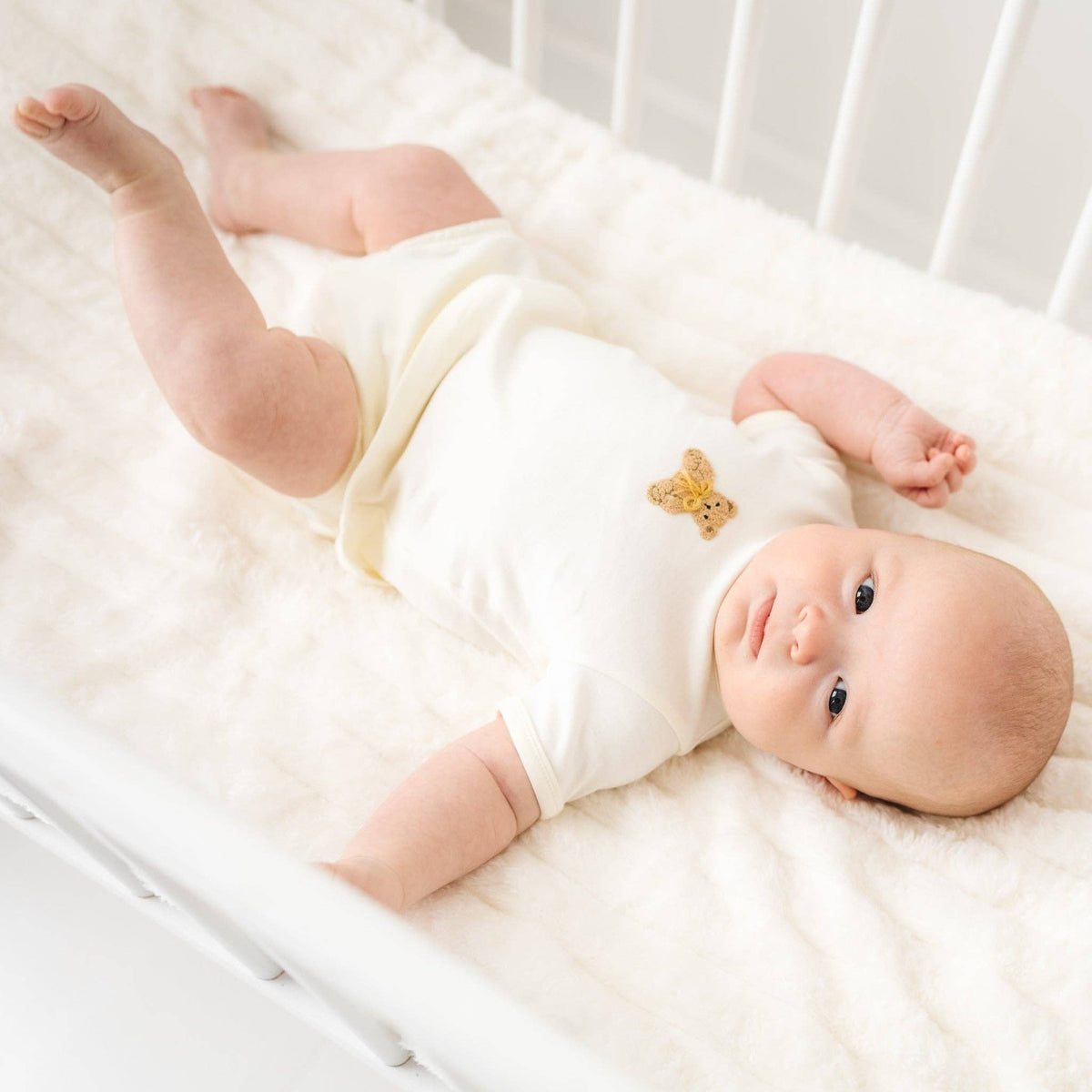 Bear Hugs Diaper Cover Set - Ivory