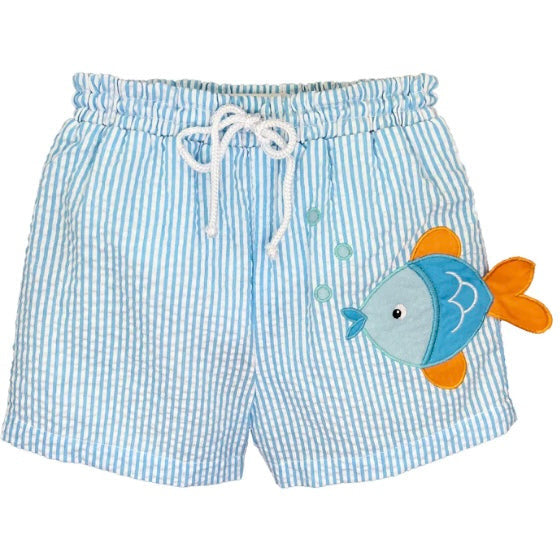 Petit Ami - Swimsuit Boys Fish Applique