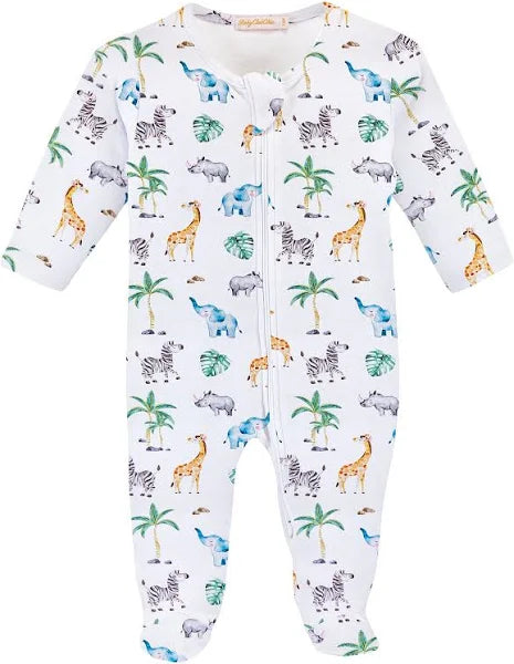 Baby Club Chic Jungle Zipped Footie
